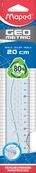 Maped Geometric - Règle 20 cm - transparente
