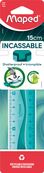 Maped Incassable - Règle plastique 15 cm - incassable - disponible dans différentes couleurs