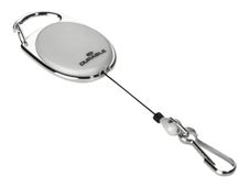 Durable - Enrouleur mousqueton de badge - gris