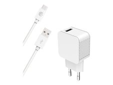 BigBen Connected - chargeur secteur pour smartphone + câble USB A/USB C - blanc