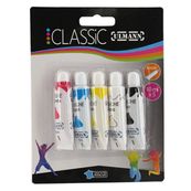 5 tubes de plastiques de gouaches - 10 ml