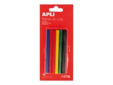APLI kids - 12 bâtons de colle pour pistolet à colle - couleurs