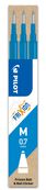 Pilot Frixion Ball - 3 Recharges pour rollers effaçables - 0,7 mm - bleu ciel