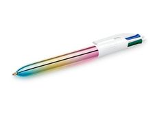 BIC 4 Couleurs Shine Gradient - Stylo à bille 4 couleurs - paon irisé