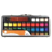 Mallette de peinture acrylique avec pinceaux