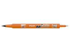 Pilot TWIN MARKER - Marqueur permanent - double pointe fine / extra fine - orange