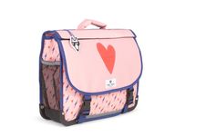 Cartable réversible Heart - 41 cm - 2 compartiments - rose - Pol Fox