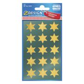 Avery - 30 stickers en sachet - 160x83x1 - étoiles dorées à 6 branches