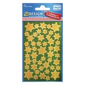 Avery Zweckform Z-Design Christmas - Adhésif décoratif - étoiles de Noël - 76 x 120 mm - 2 feuilles - or - permanent - film