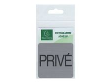 Exacompta - Plaque de signalisation Privé - 75 x 75 mm - aluminium brossé