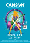 Canson Xsmart - Bloc dessin pixel art - 40 feuilles - A4 - 120 gr
