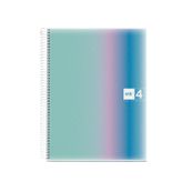 Notebook Aurora, A4, quadrillage 5x5 mm, 120 feuilles de 4 couleurs, Miquelrius, Santorini.