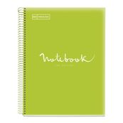 Notebook Emotions, couverture souple, A4 séyès, 80 feuilles de 1 couleur, Miquelrius, Lime.