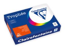 Clairefontaine Trophée -Papier - orange intense - A4 (210 x 297 mm) - 80 g/m² - Ramette de 500 feuilles 