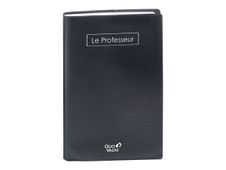 Quo Vadis Le Professeur Impala - Agenda - semainier - agrafé - 210 x 270 mm - papier blanc - noir - vinyle