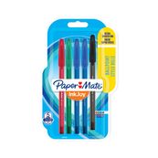 PAPER MATE® INKJOY 100™ - Blister de 5 stylos bille capuchonnés Couleurs assorties standards - Pointe fine