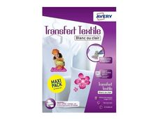 Avery - Papier de transfert - 24 feuilles - A4