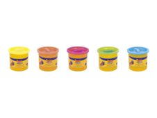 JOVI BLANDIVER - 5 pots de pâte à modeler - 110 g - bleu clair, vert fluorescent, orange phosphorescent, jaune phosphorescent, phosphorescent magenta