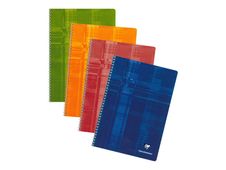 Clairefontaine - Cahier à spirale A4 (21x29,7 cm) - 100 pages - grands carreaux (Seyes) - disponible dans différentes couleurs