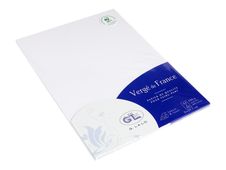 G.LALO Vergé de France - papier de couleur - A4 (21 x 29,7 cm) - 100 g/m² - 50 feuilles - blanc extra