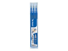 Pilot Frixion Ball - 3 Recharges pour rollers effaçables - 0,7 mm - bleu