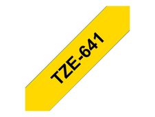 Brother TZe641 - Ruban d'étiquettes auto-adhésives - 1 rouleau (18 mm x 8 m) - fond jaune écriture noire 