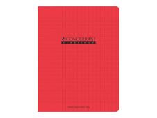 Conquérant Classique - Cahier polypro 17 x 22 cm - 96 pages - grands carreaux (Seyes) - rouge