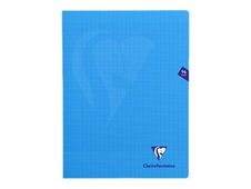 Clairefontaine Mimesys - Cahier polypro 24 x 32 cm - 96 pages - grands carreaux (Seyes) - bleu