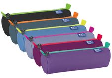 Trousse ronde zip fancy couleur assorti  - oxford