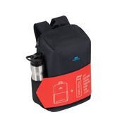 RIVACASE Regent - Sac à dos pour ordinateur portable 15,6" + bouteille isotherme - noir