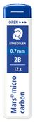 STAEDTLER Mars micro - Etui de 12 Mines pour porte mines - 2B - 0,7 mm