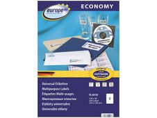 Europe100 - 200 Étiquettes multi-usages blanches - 210 x 148,5 mm - réf ELA026