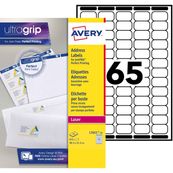Avery - 975 Mini Étiquettes adresse blanches - 38,1 x 21,2 mm - Impression laser - réf L7651-15