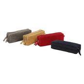 Trousse rectangulaire en cuir Milan - 2 compartiments - 4 coloris disponibles - Viquel