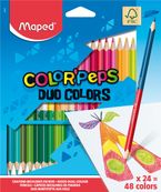 Maped Color'Peps Duo - 24 Crayons de couleur 2-en-1