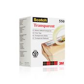 Ruban adhésif transparent Scotch 550 - 19 mm x 66 m - lot de 8