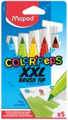 Maped Color'Peps Brush Tip - Pack de 5 feutres XXL