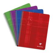 Clairefontaine - Cahier à spirale 17 x22 cm - 180 pages - grands carreaux (Seyes) - disponible dans différentes couleurs