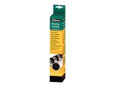 Fellowes - 25 anneaux de reliure en plastique - 8 mm - jusqu'à 40 feuilles - noir