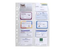 Exacompta - 10 Pochettes pour cartes de visite - A4 - cristal