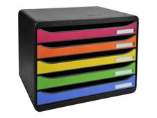 Exacompta BigBox Plus - Module de classement à l'italienne 5 tiroirs - arlequin
