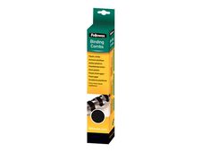 Fellowes - 25 anneaux de reliure en plastique - 16 mm - jusqu'à 120 feuilles - noir
