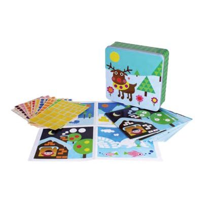 8410782139508-Apli - Jeu de gommettes renne - kit de travaux créatifs-Avant-0