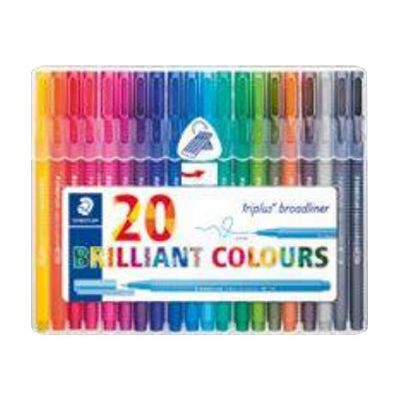 4007817338865-STAEDTLER triplus broadliner 338 - Pack de 20 feutres fins - couleurs assorties-Avant-0