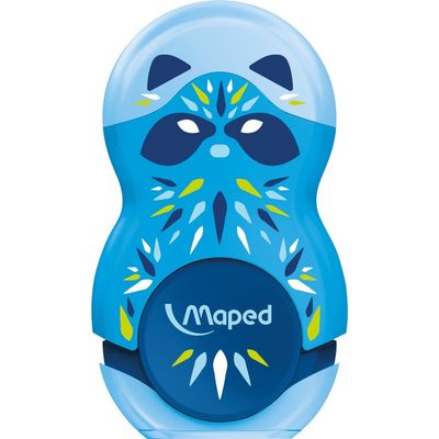 3154140491130-Maped Loopy Mini Cute - Taille crayon gomme 2-en-1 - 1 trou - disponible dans différentes couleurs--0