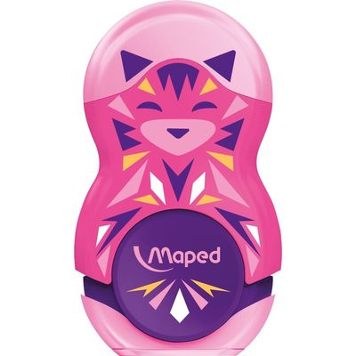 3154140491130-Maped Loopy Mini Cute - Taille crayon gomme 2-en-1 - 1 trou - disponible dans différentes couleurs--1