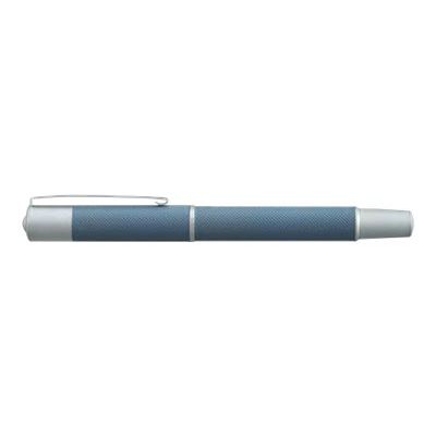 3219911750226-Daniel Hechter Media Relief - Stylo à bille - micro-gravure bleu et attributs satinés-Angle gauche-0