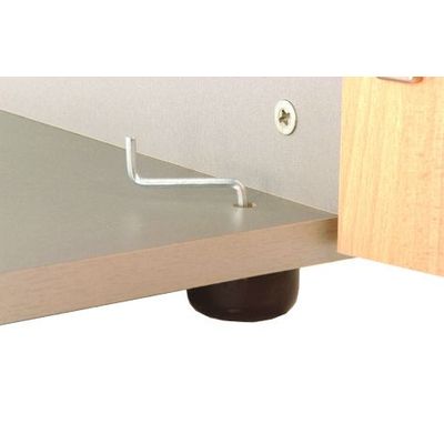 2012348123776-Armoire basse IDRA/DUAL - H72 x L80 x P47 - 2 portes - Corps blanc - Dessus et portes imitation Merisie--4