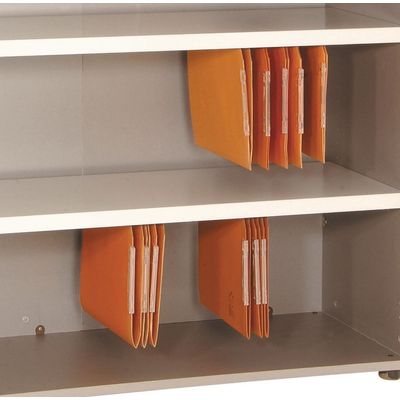 2012348123264-Armoire mi-haute IDRA/DUAL -  L80 x H102 x P47 - 2 portes - 2 tablettes métal DS - Corps blanc - Portes e--5