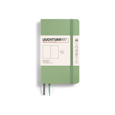 4004117593536-Leuchtturm1917 - Carnet de notes souple A6 - uni - vert sauge-Avant-0